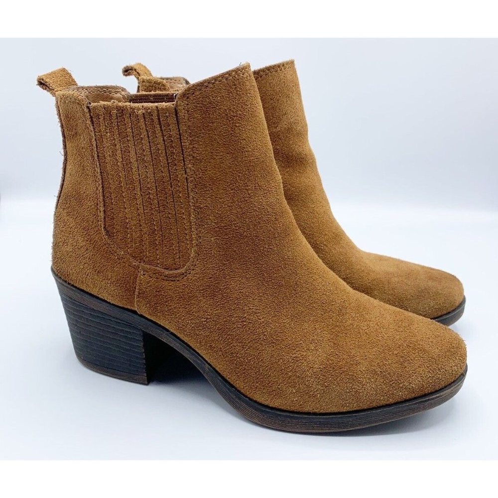 Sofft Euro Soft Jennic Slip On Brown Leather Ankle Booties Size 6.5 M